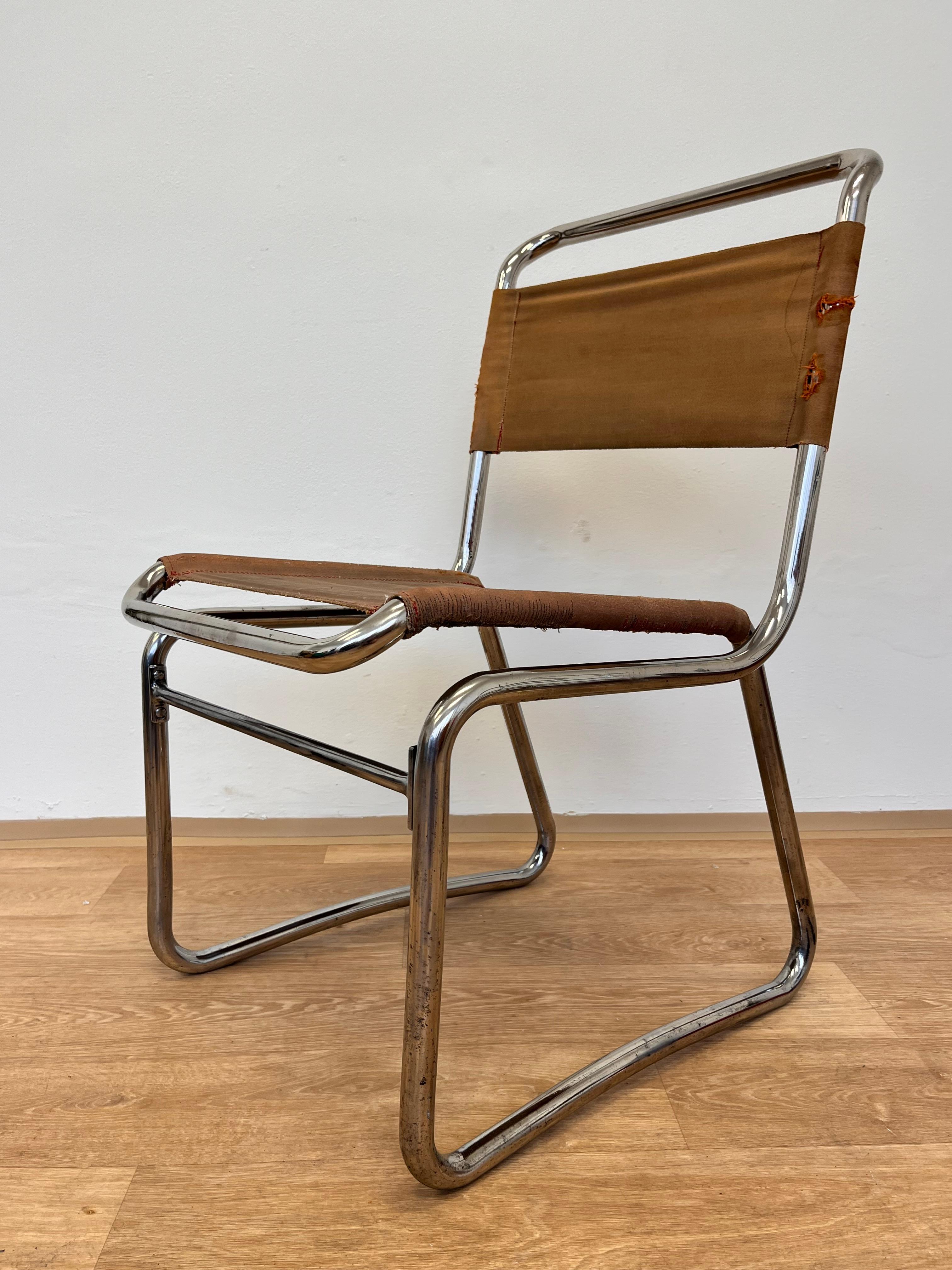 Sedia Karel Ort Chrome Bauhaus di Hynek Gottwald - 1930 (Eisengarn) in vendita 3