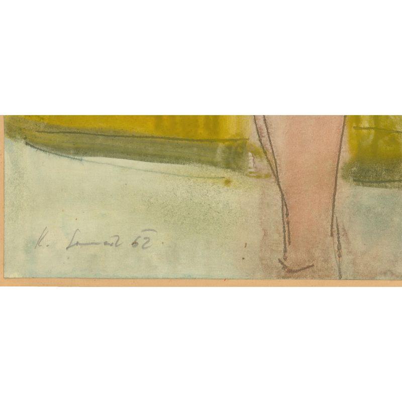 Karel Soucek (1915-1982) - Signed 1962 Monotype, Vibrant Standing Nude 2