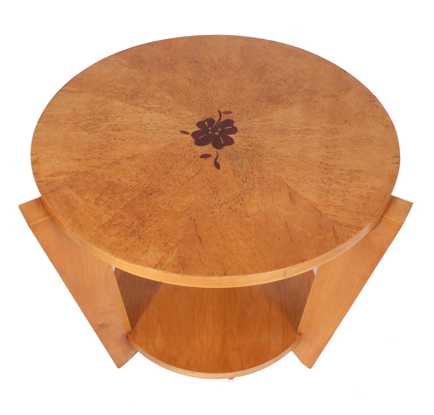 Karelian Birch Art Deco Occasional Table (Italienisch)