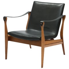 Karen und Ebbe Clemmensen Dänischer Safari-Stuhl Modell 4305 von Fritz Hansen