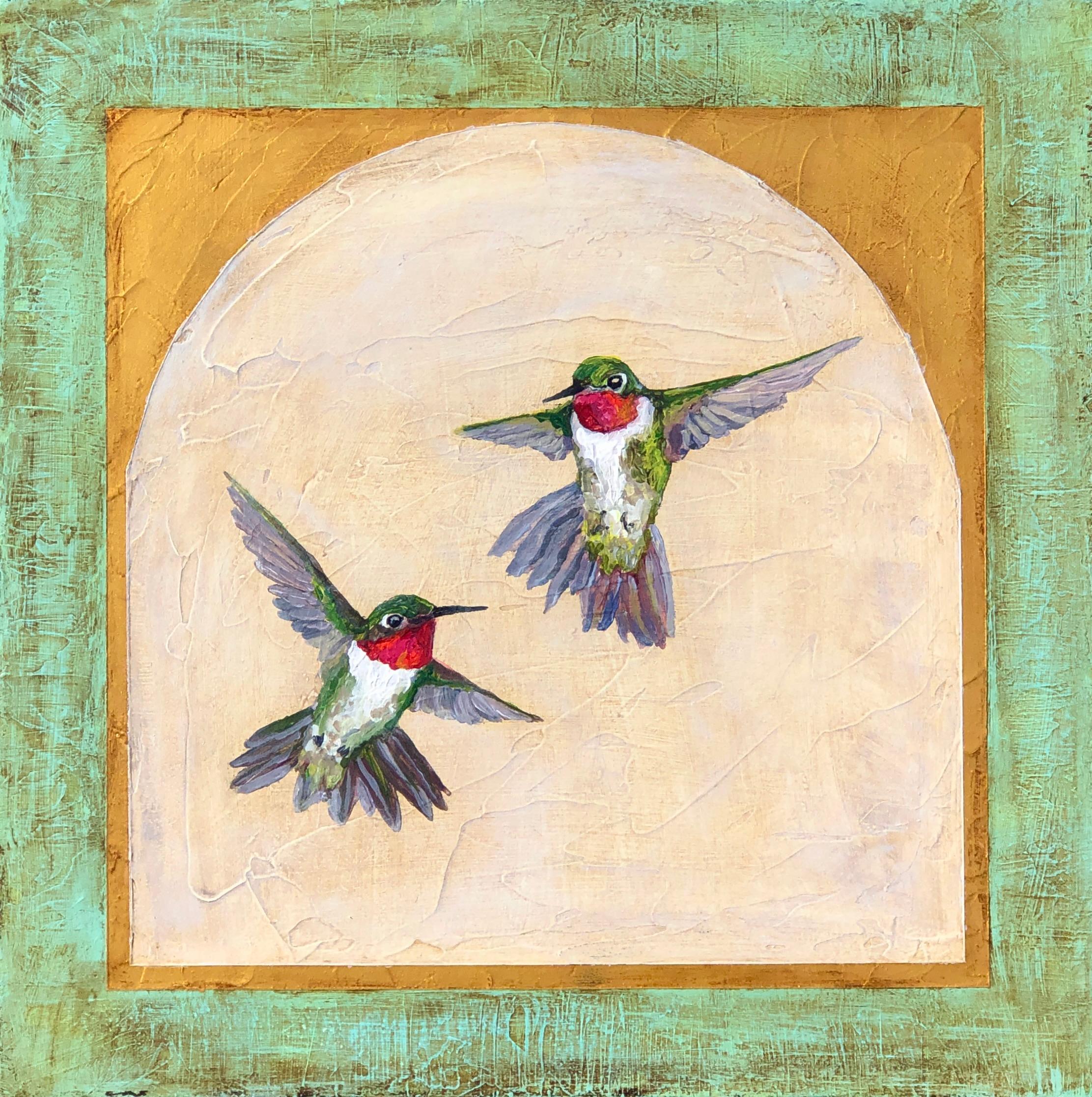 Karen Barton Animal Painting - Gift of Flight, Original Painting