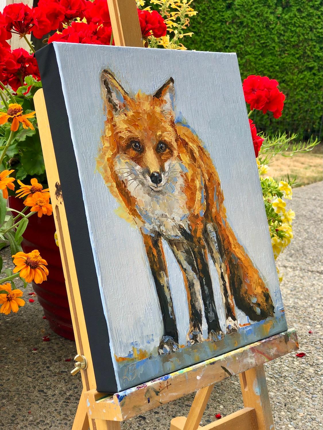 Stiller Beobachter, Ölgemälde – Painting von Karen Barton
