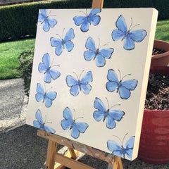 Susurros de azul, Pintura al óleo