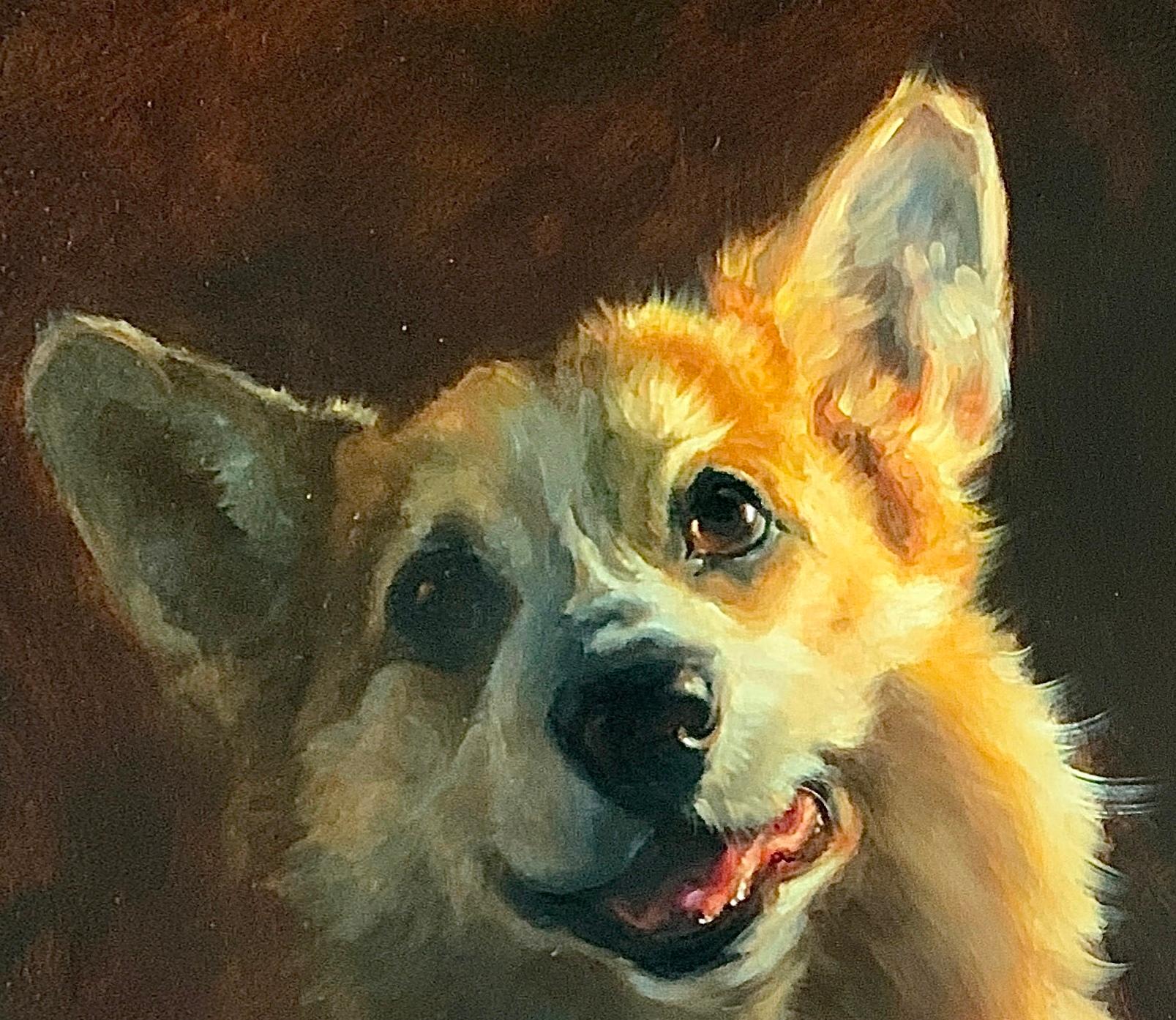 Corgi - Painting by Karen Bendersky