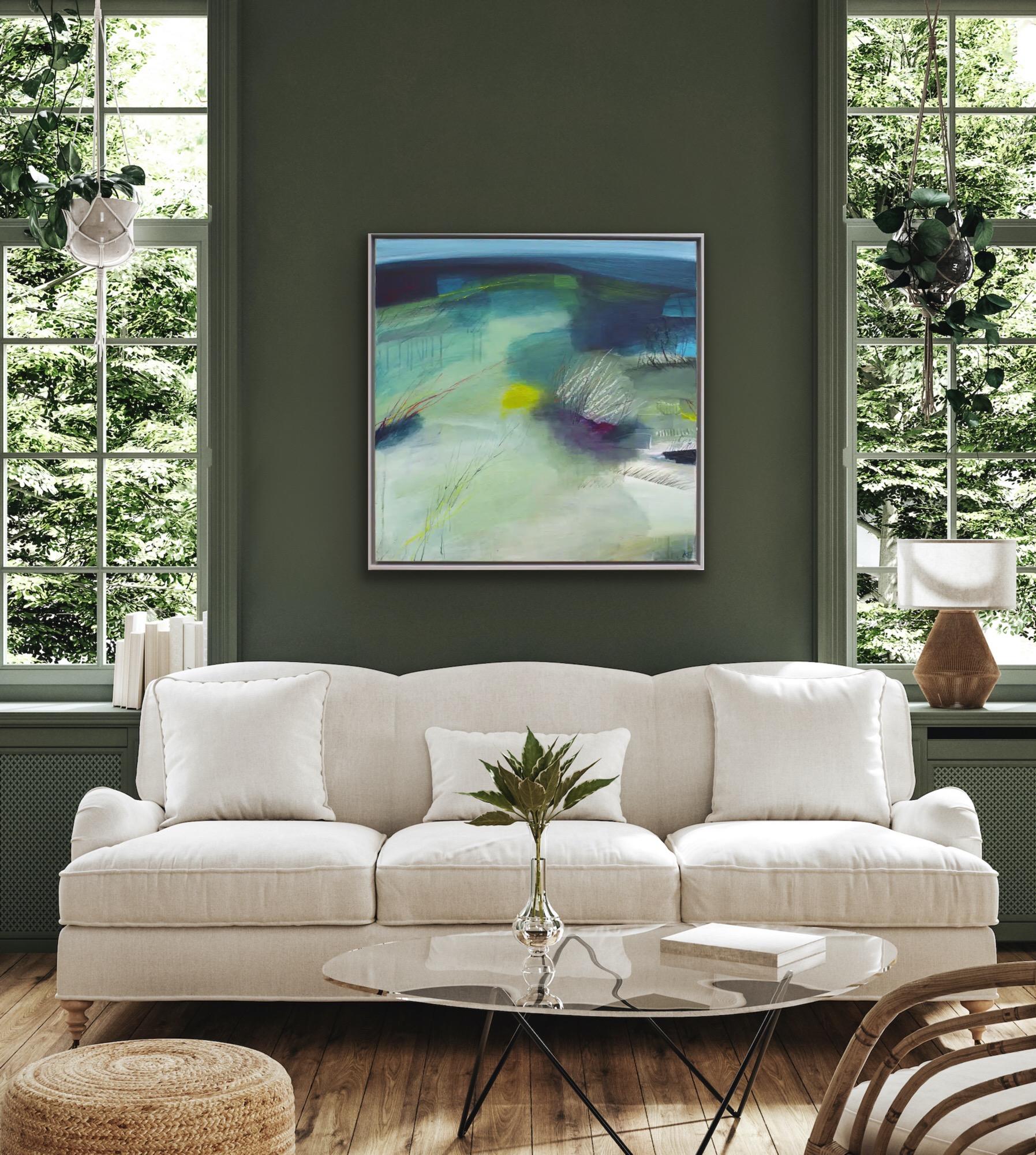 Across the Land, Original painting, Landscape Abstract art For Sale 8