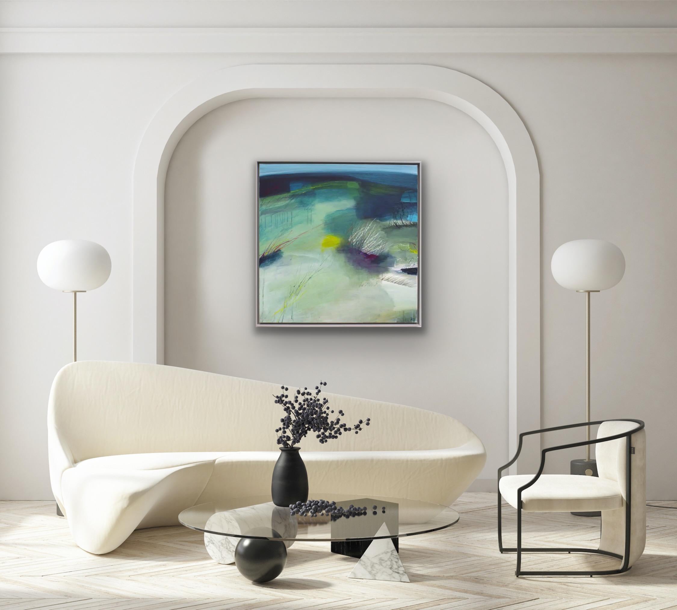 A través de la tierra, Pintura original, Paisaje Arte abstracto - Painting de Karen Birchwood