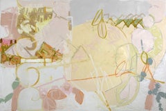Garden, Early Spring by Karen Blair, Large Colorful Abstract Painting on Canvas