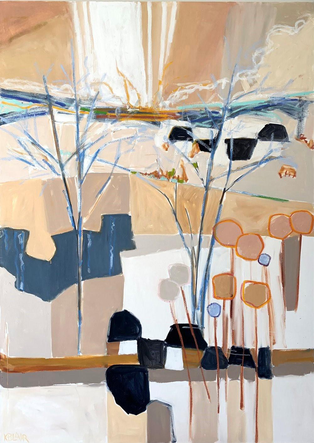 Karen Blair  Landscape Painting – Sommer von Karen Blair, Großes zeitgenössisches Landschaftsgemälde