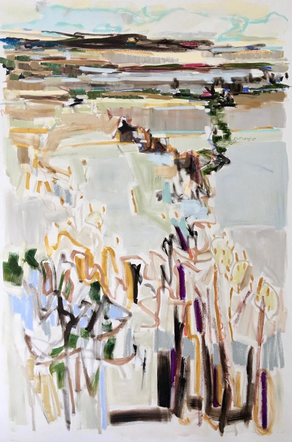 Karen Blair View II by Karen Blair, Large Contemporary Landscape Painting For Sale at 1stDibs