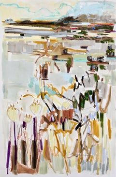 View II de Karen Blair, grande peinture de paysage contemporaine