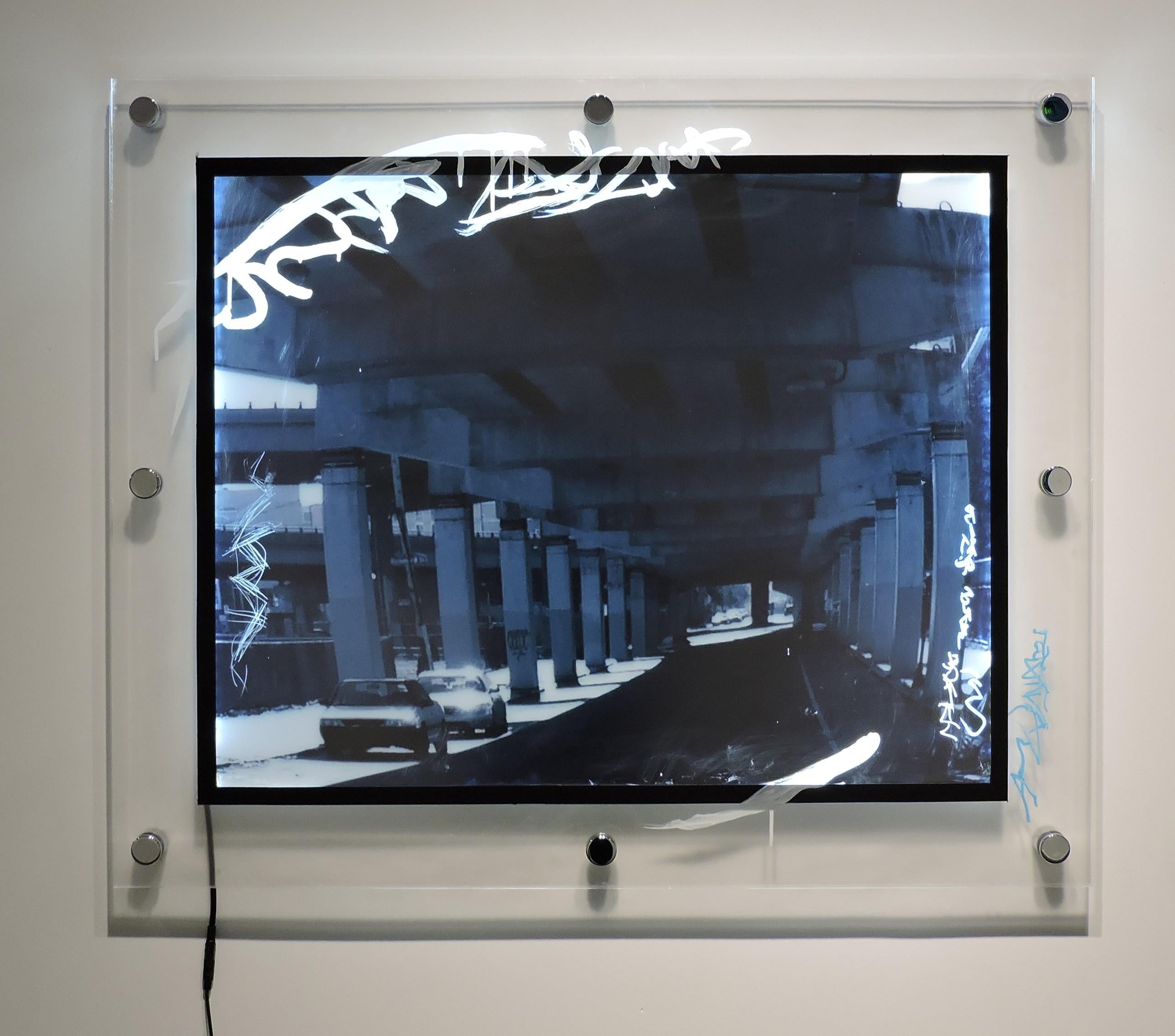 Photo d'archives Under the El - Chicago, technique mixte - Art urbain Mixed Media Art par Karen Brown