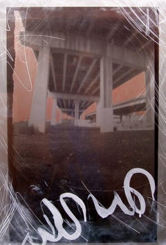 Urban Art Pinhole Photo Transparency and Lucite "I-95"
