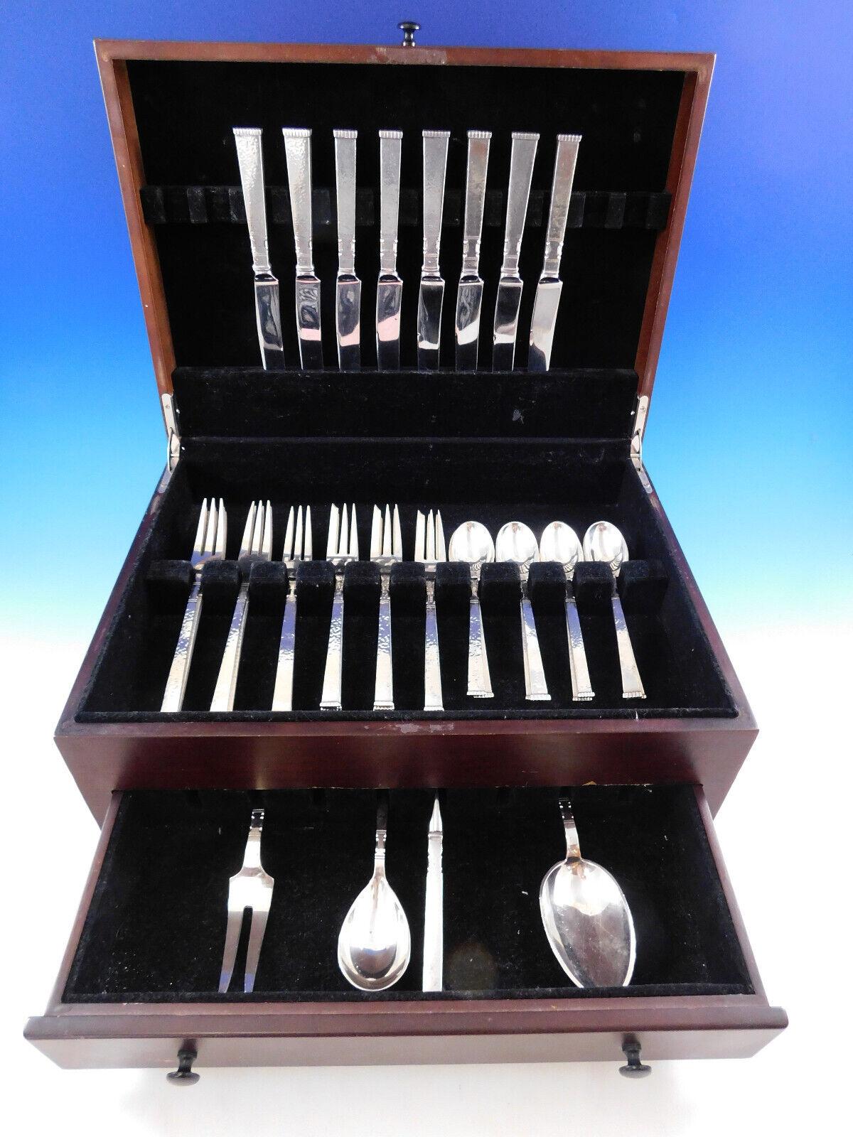 Karen by Old Newbury Crafters Sterling Silver Flatware Set 8 Service 36 Pieces For Sale 3