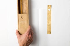 Karen Chekerdjian Bookmarks, Ruler and Alphabet Stencil, Gold-Plated Brass