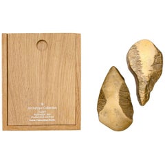 Karen Chekerdjian Flint, Paper Weight, Brushed Sand-Cast Brass with Box