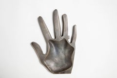 Karen Chekerdjian Hands on, Oxidized Brass, Vide Poche, Ashtray, Coin Holder