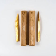 Karen Chekerdjian Paper Cut, Letter Opener, Gold-Plated Brass with Box