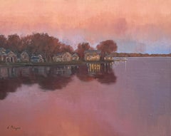 Evening on the Lake, Oil Painting