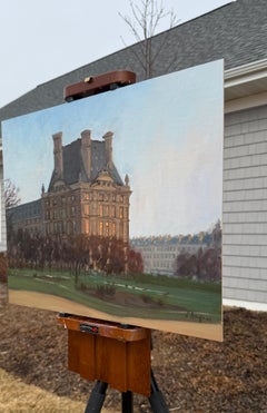 Pavillon de Flore at Sunset, Oil Painting