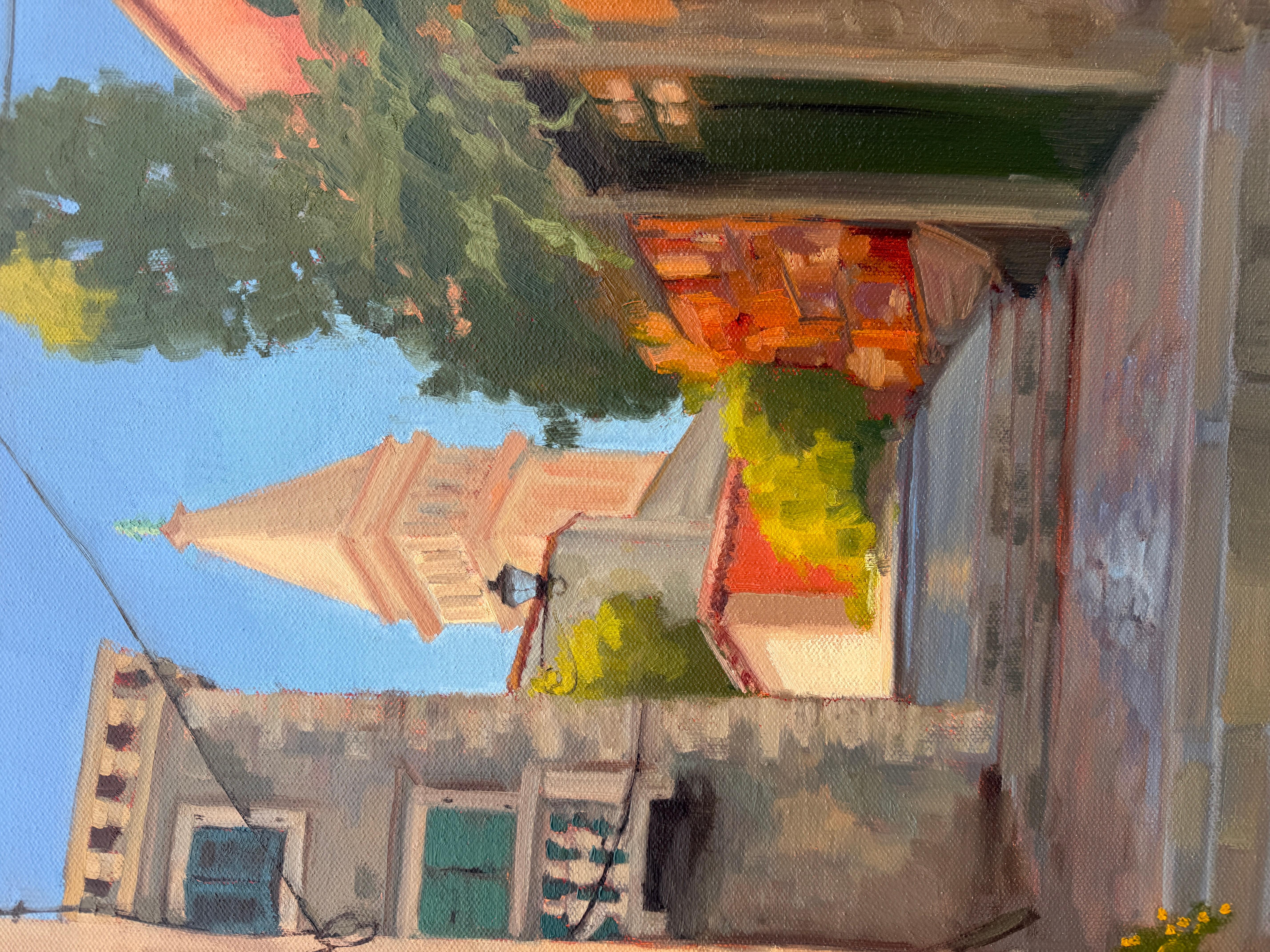 Il centro storico di Rovigno, Pittura ad olio in vendita 1