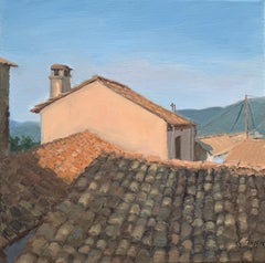 Los tejados de Corfú, Pintura al óleo
