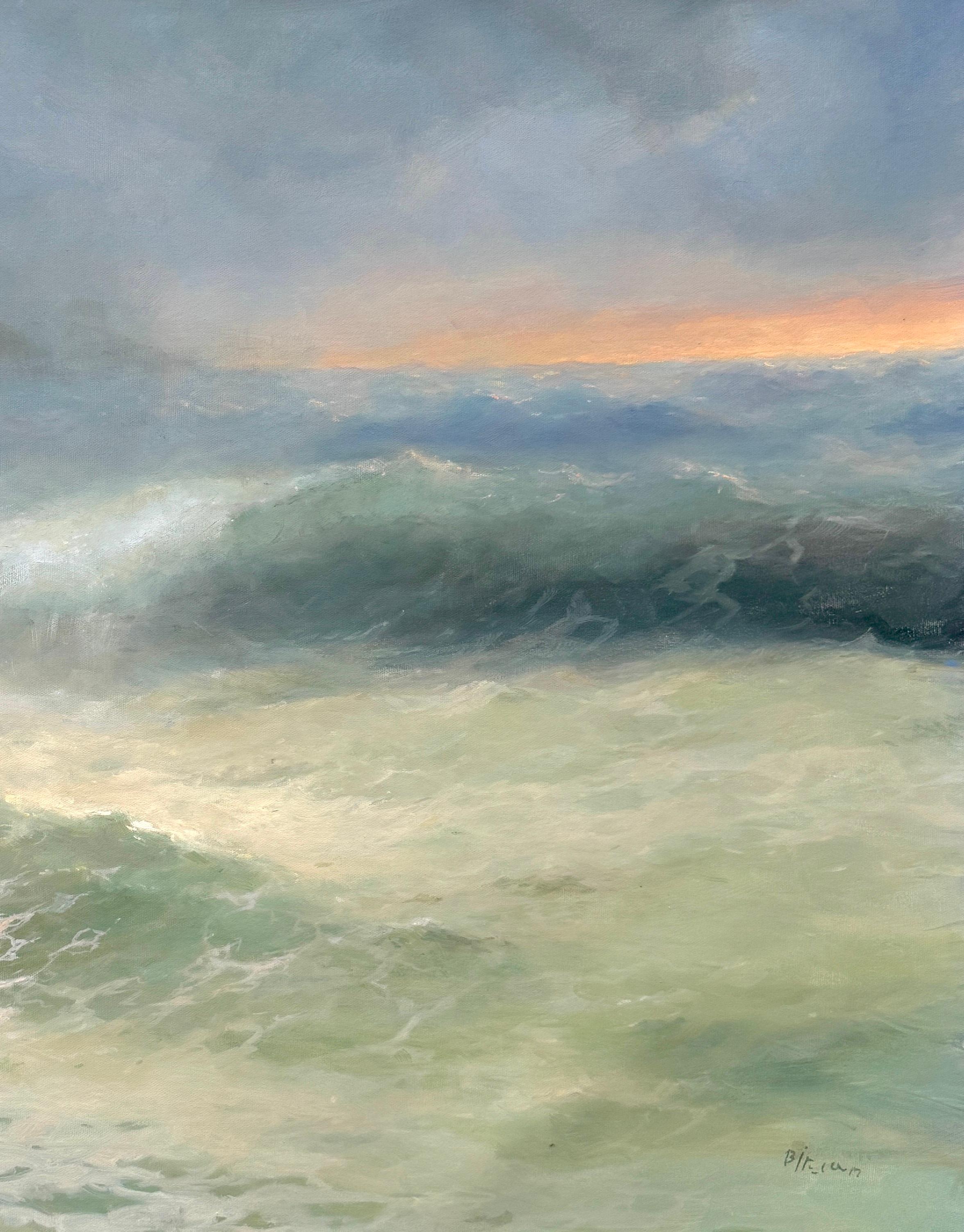 Después de la tormenta, Impresionismo Pintura al óleo original, Única en su género - Painting de Karen Darbinyan