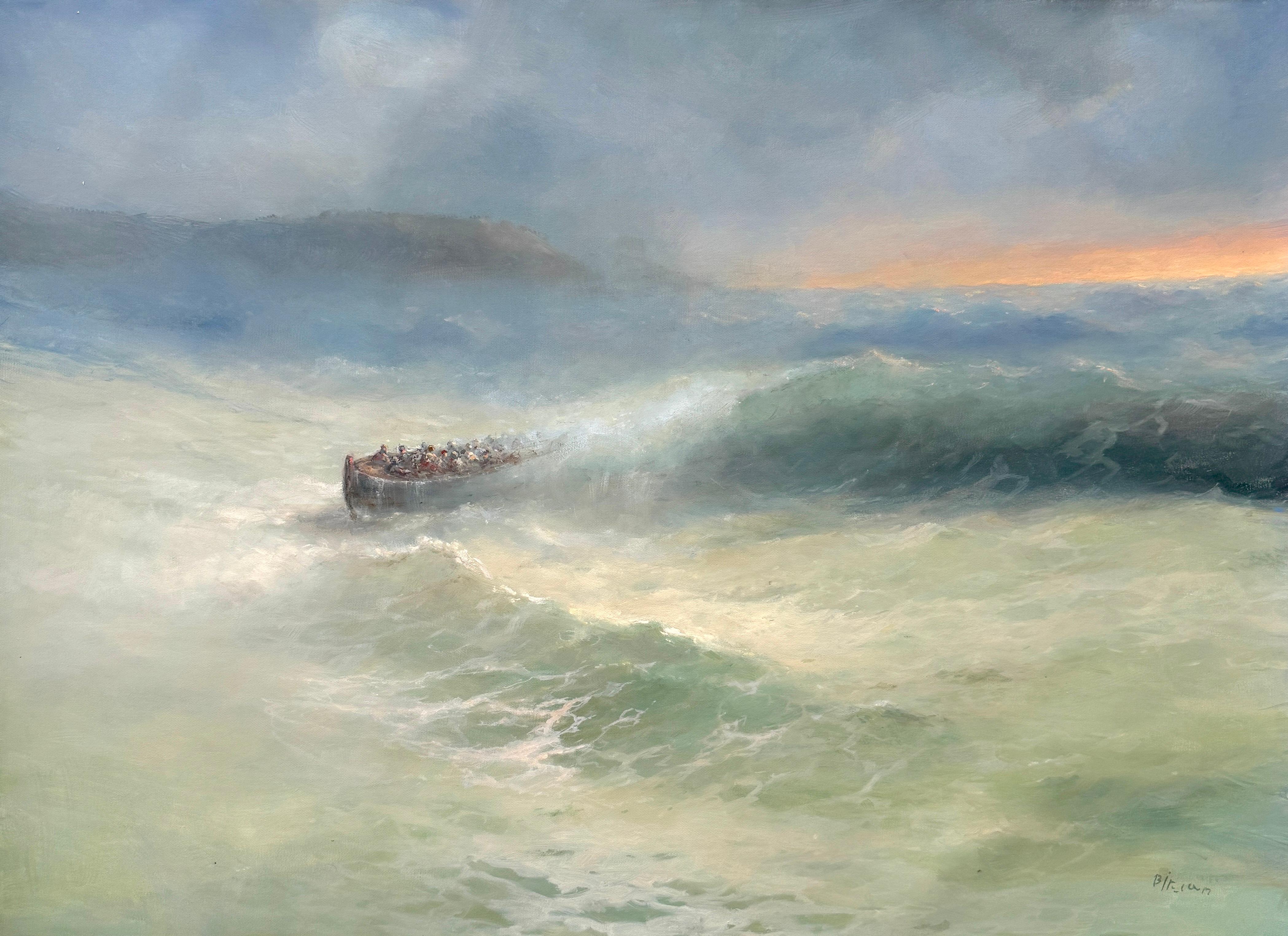 Después de la tormenta, Impresionismo Pintura al óleo original, Única en su género