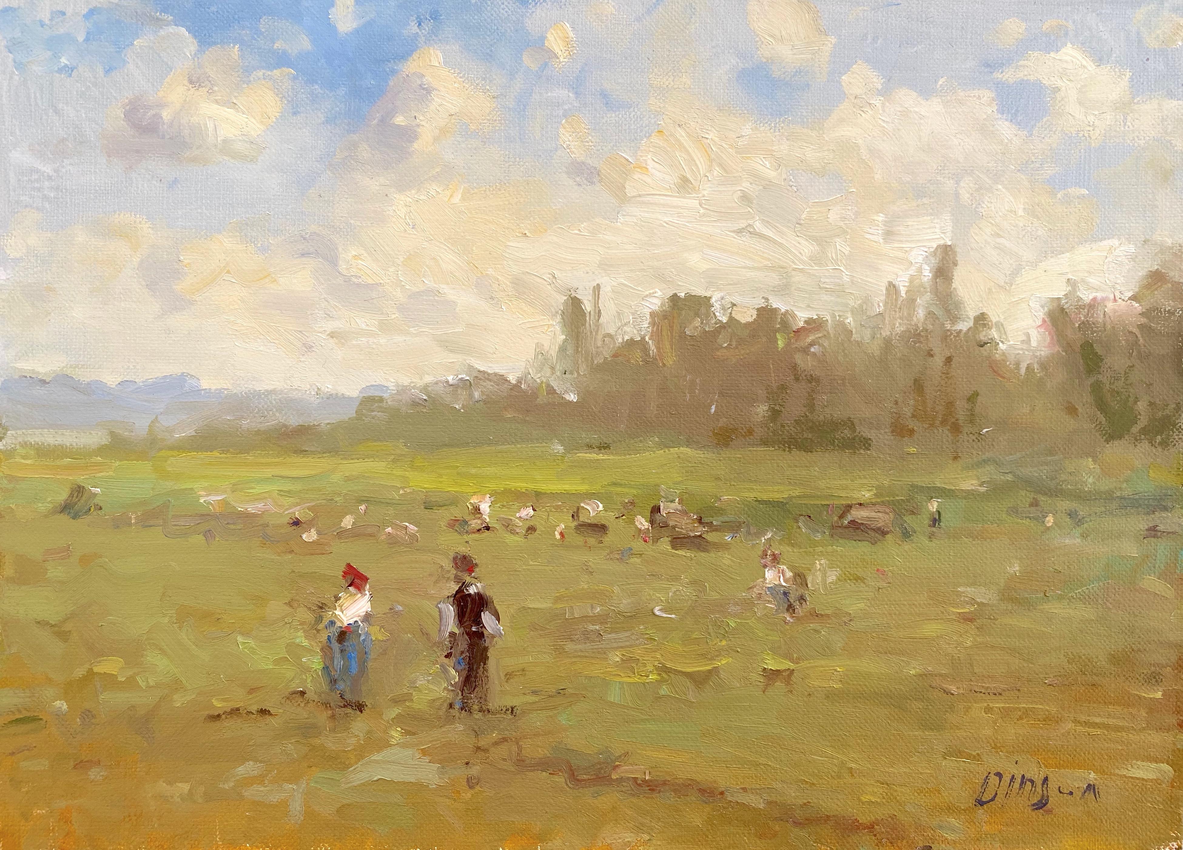 Karen Darbinyan Landscape Painting - Autumn Valley, Original oil Painting, 