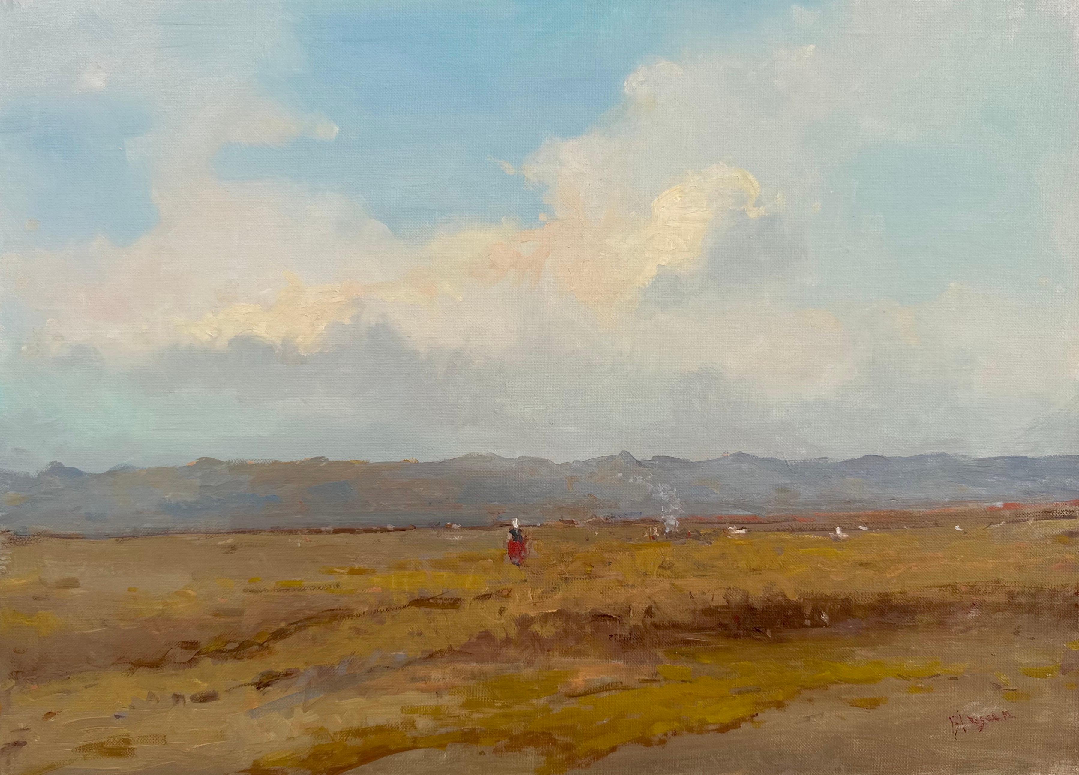 Karen Darbinyan Landscape Painting - Autumn Valley, Landscape, Original oil Painting, One of a Kind