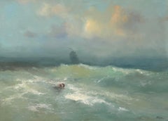 Breath of the Ocean Original Oil Painting on Linen,  Ready to Hang