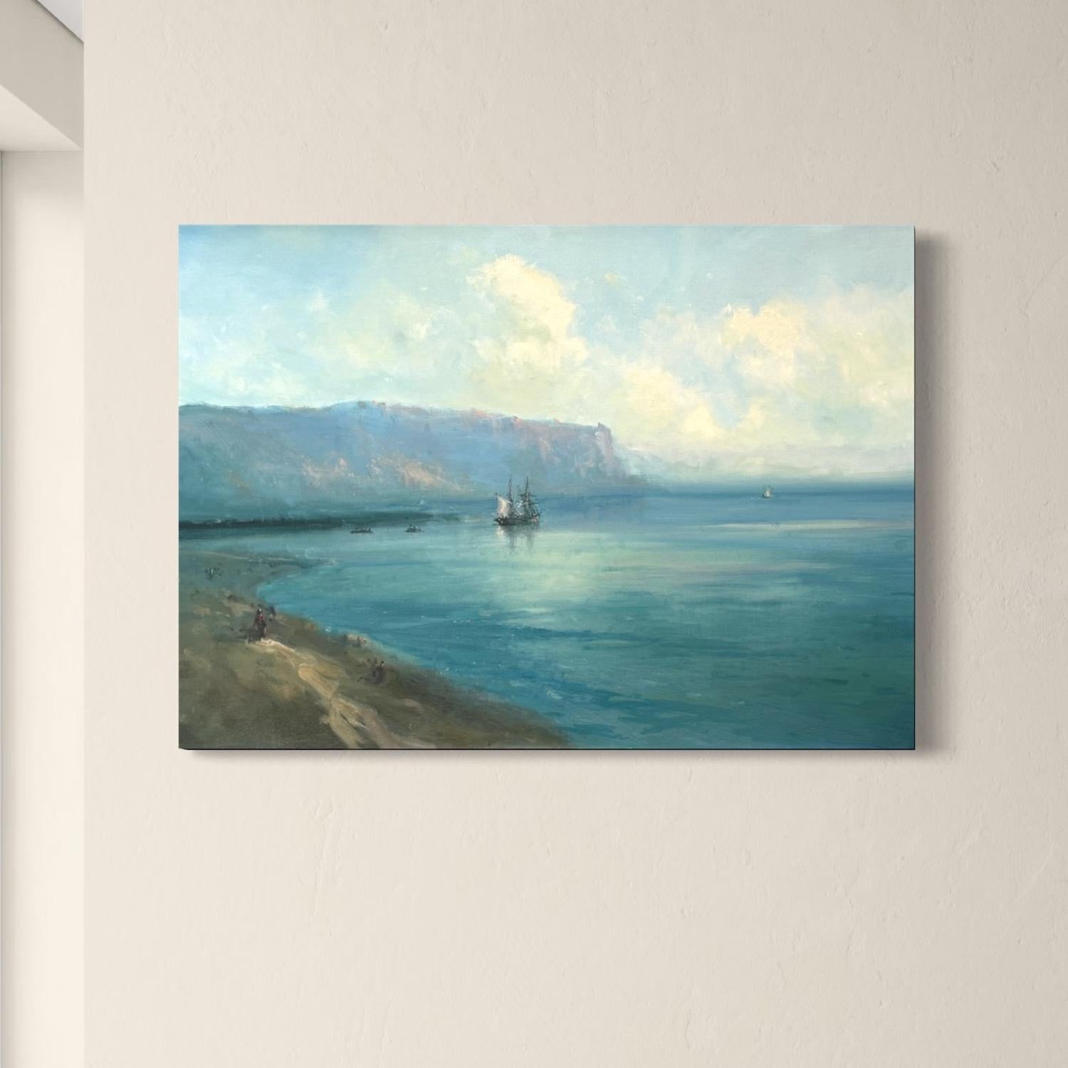Peinture à l'huile originale sur lin,  Prêt à être accroché - Painting de Karen Darbinyan