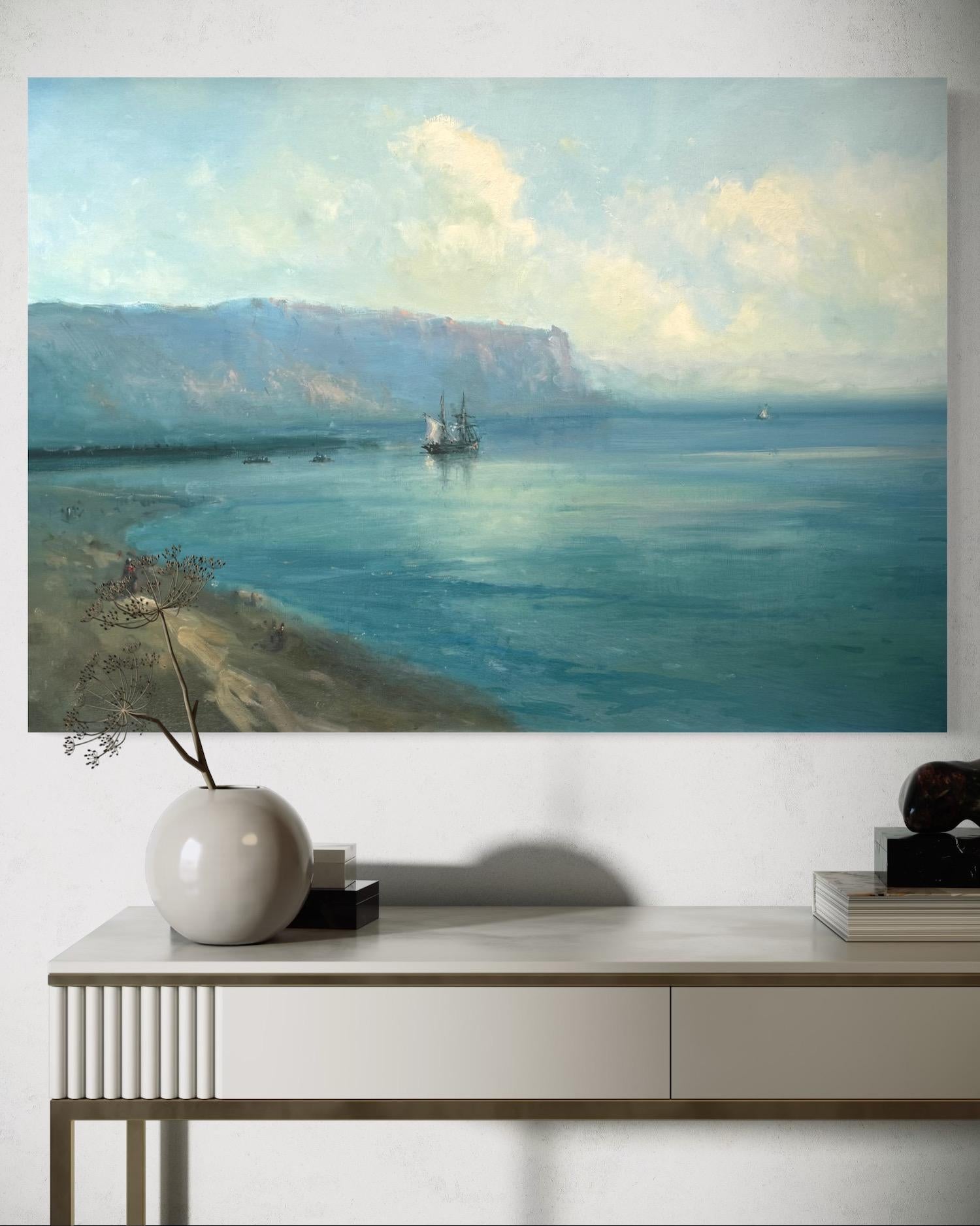 Peinture à l'huile originale sur lin,  Prêt à être accroché - Impressionnisme Painting par Karen Darbinyan