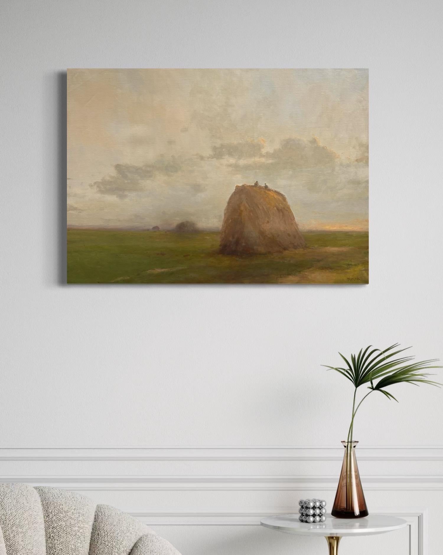 Artist: Karen Darbinyan
Work: Original Oil Painting, Handmade Artwork, One of a Kind
Medium: Oil on Linen,
Year: 2025
Style: Impressionism
Title: Evening over Harvest
Size: 28
