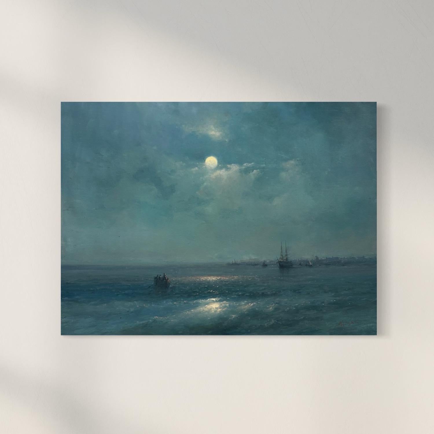 Artist: Karen Darbinyan
Work: Original Oil Painting, Handmade Artwork, One of a Kind
Medium: Oil on Linen,
Year: 2025
Style: Impressionism
Title: Moonlight
Size: 25.5