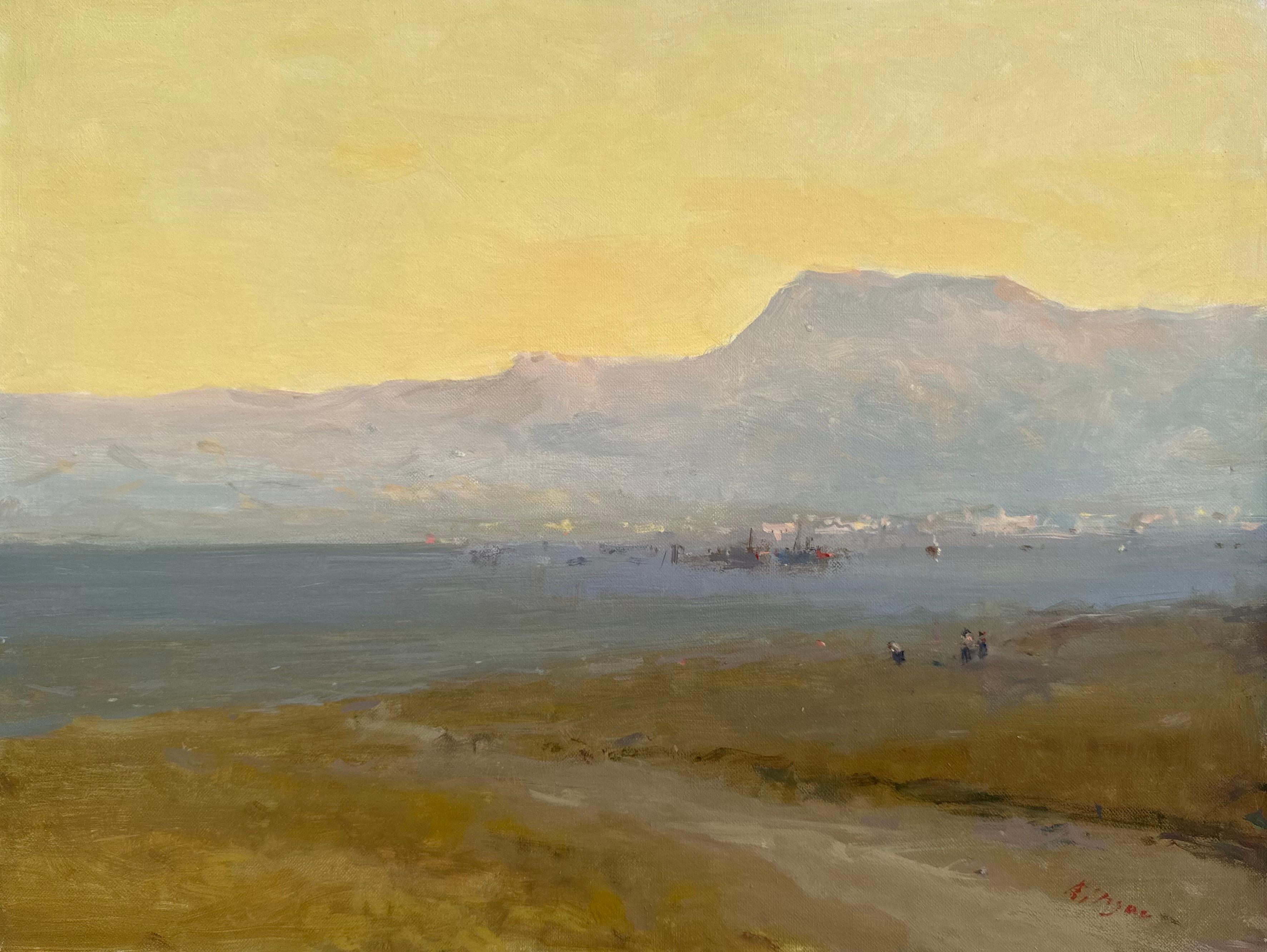 Landscape Painting di Karen Darbinyan - Vista sulla montagna, Paesaggio, Pittura a olio originale, Pezzo unico