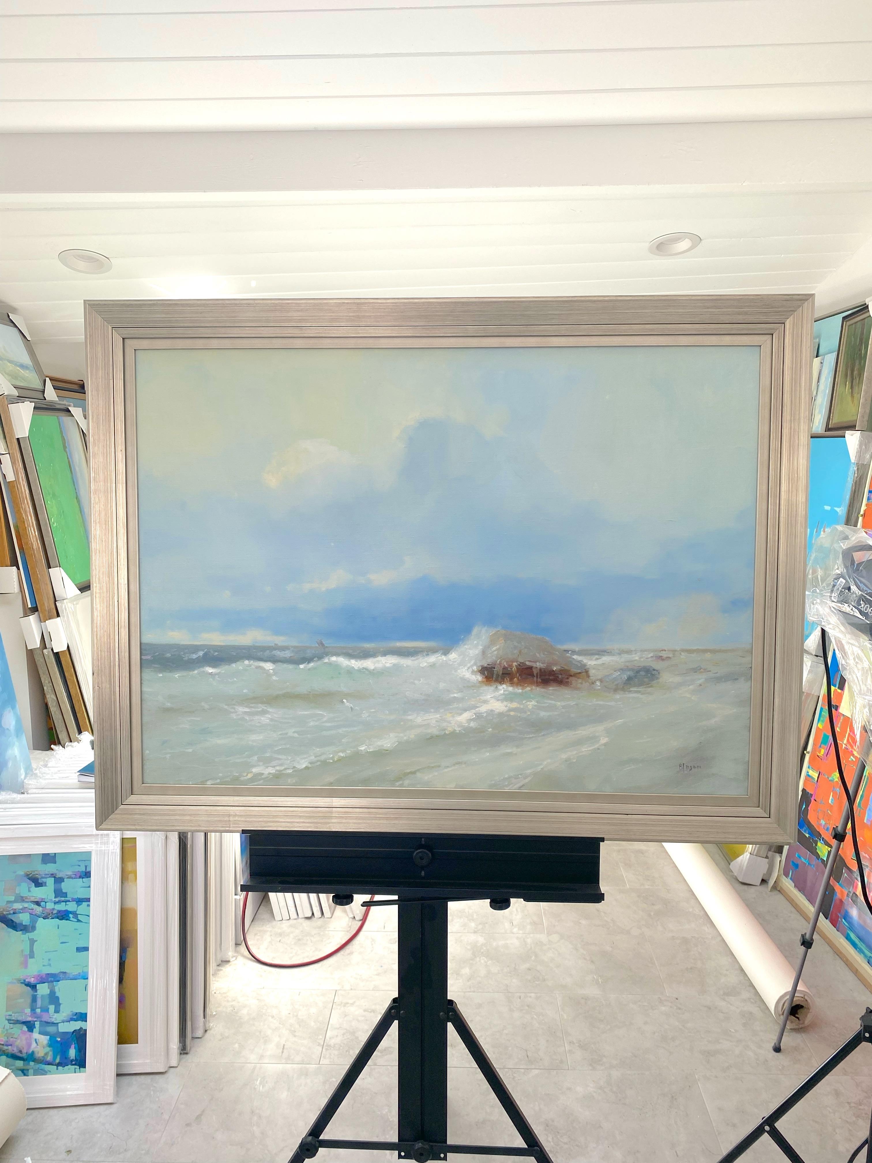 Ocean Cliff, Original oil Painting, Framed 1