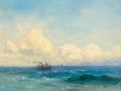 Ocean, Original oil Painting, Framed