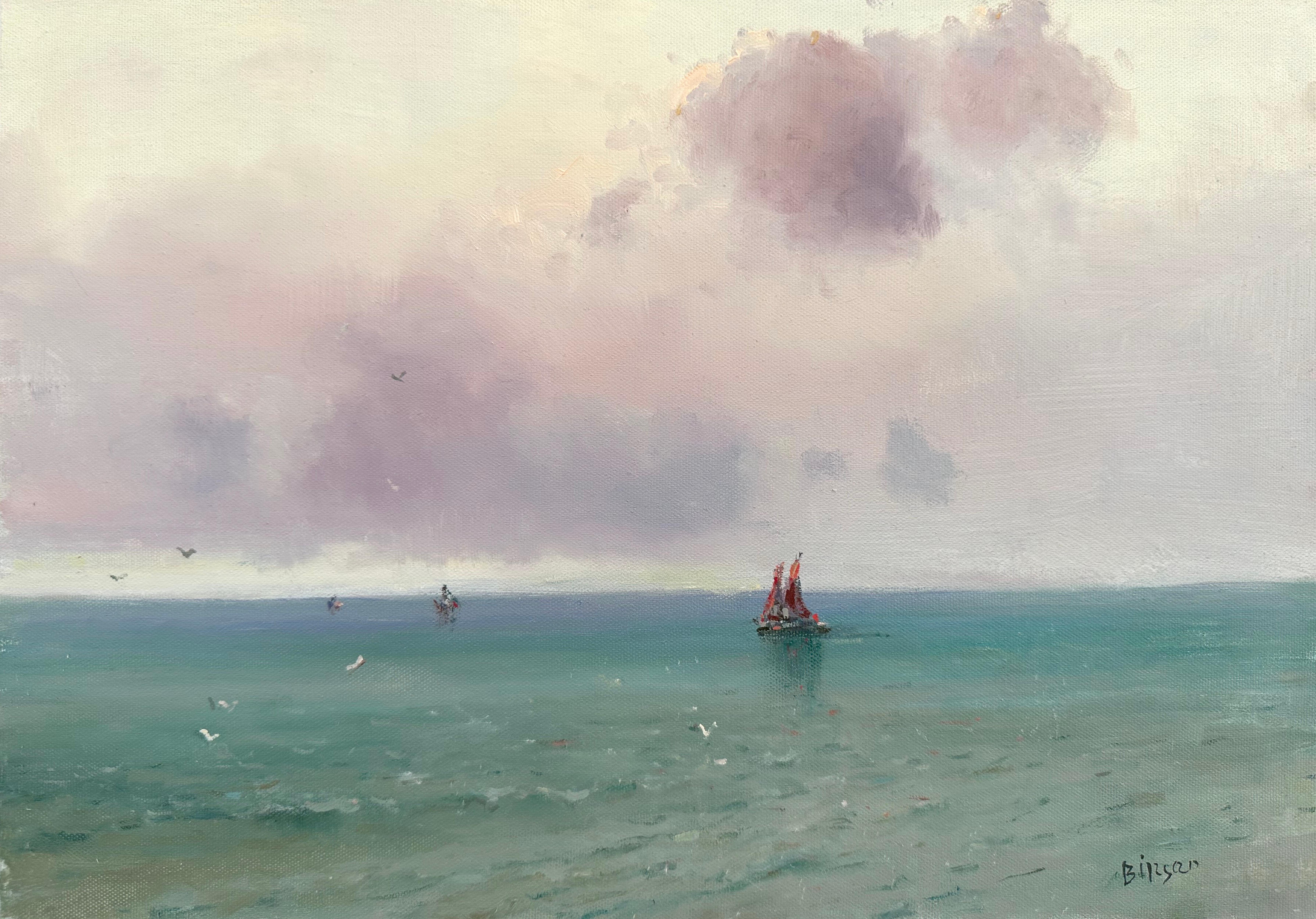 Karen Darbinyan Landscape Painting - Pacific Coast, Ocean, Original oil Painting, One of a Kind