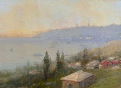 Port of Silence Seascape Original Oil Painting on Linen,  Ready to Hang
