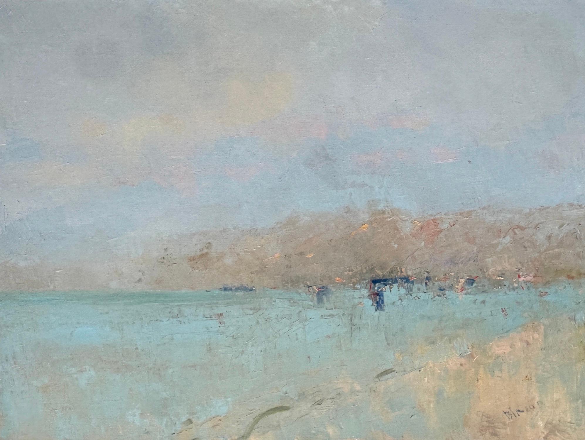 Karen Darbinyan Landscape Painting - Seascape Coastal Original Oil Painting on Linen,  Ready to Hang