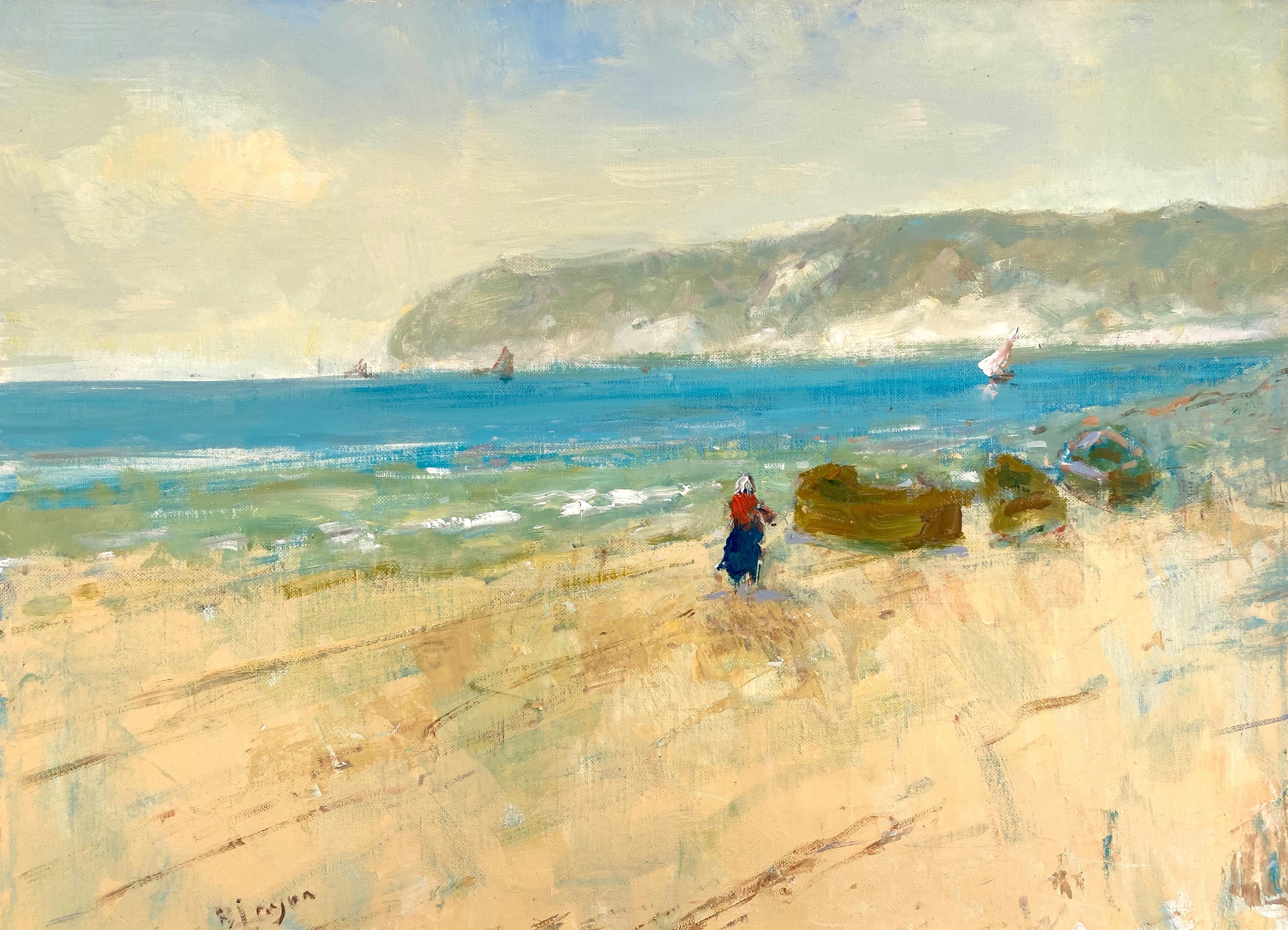 Karen Darbinyan Landscape Painting - Seashore, Original oil Painting, Ready to Hang