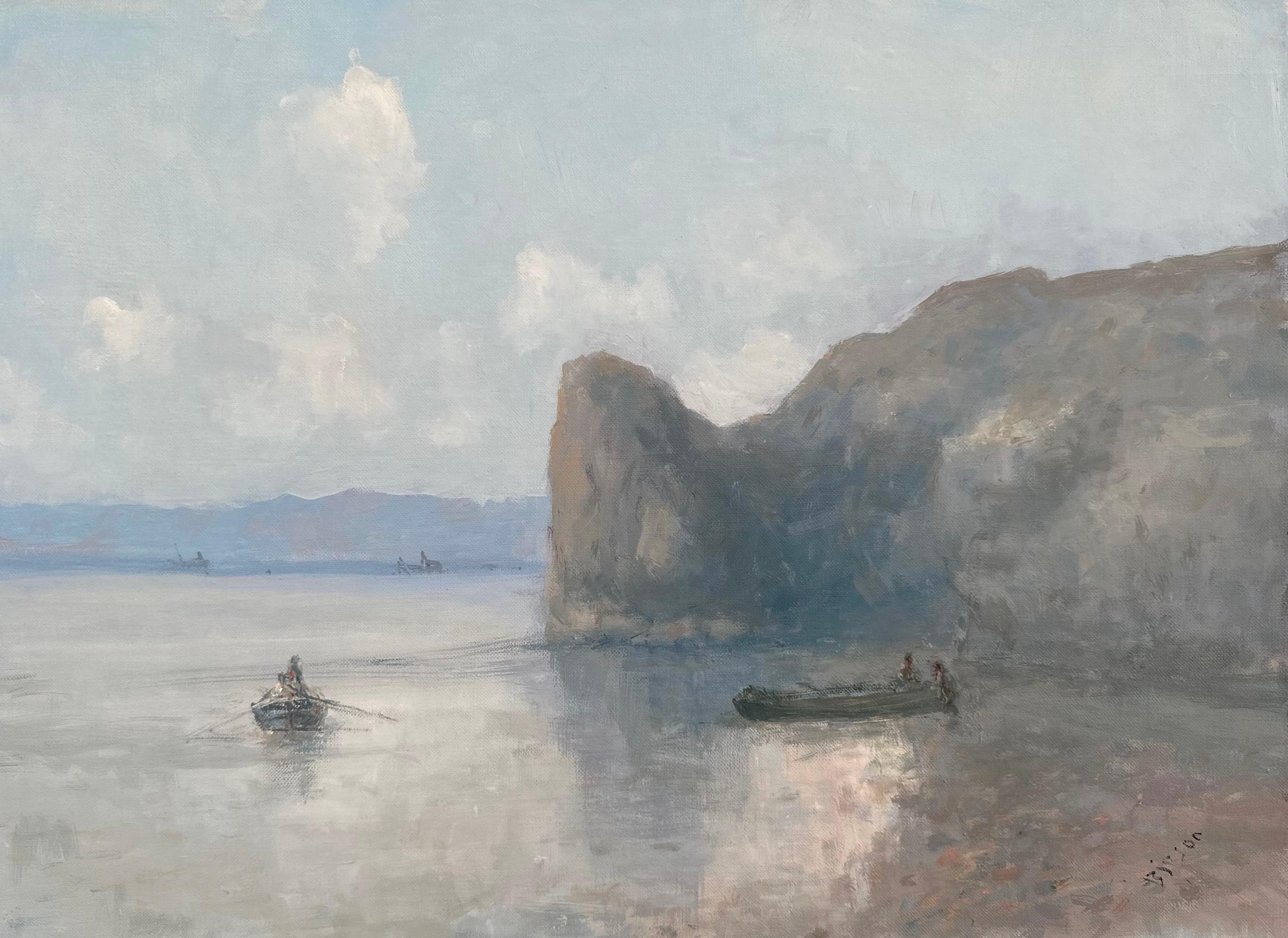 Karen Darbinyan Landscape Painting - Seashore, Original oil Painting, One of a Kind