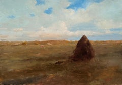 Stack, paysage, peinture à l'huile originale, unique en son genre