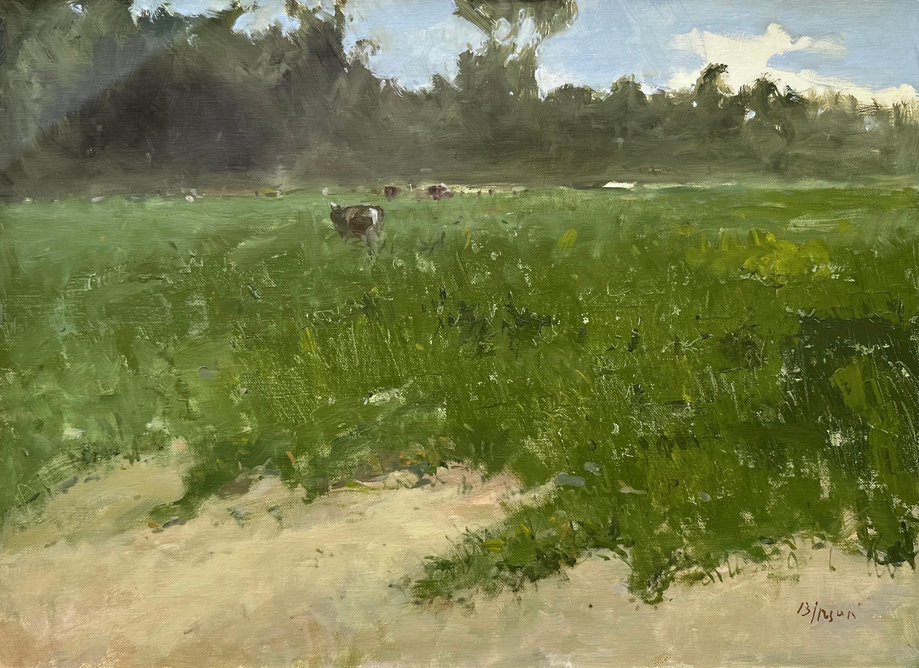 Karen Darbinyan Landscape Painting - Summer Field, Landscape, Original oil Painting, One of a Kind