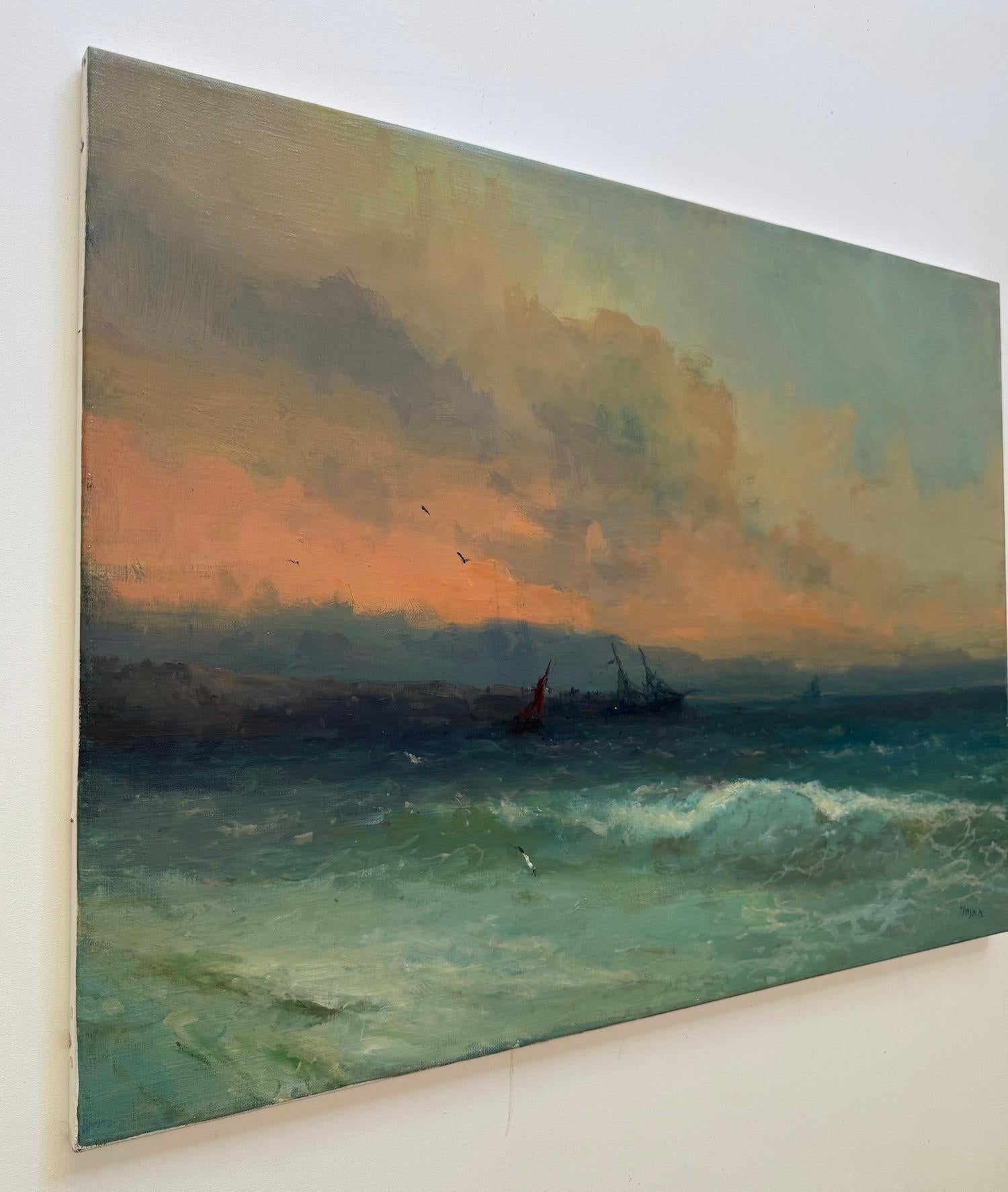 Peinture à l'huile originale sur lin,  Prêt à être accroché - Impressionnisme Painting par Karen Darbinyan