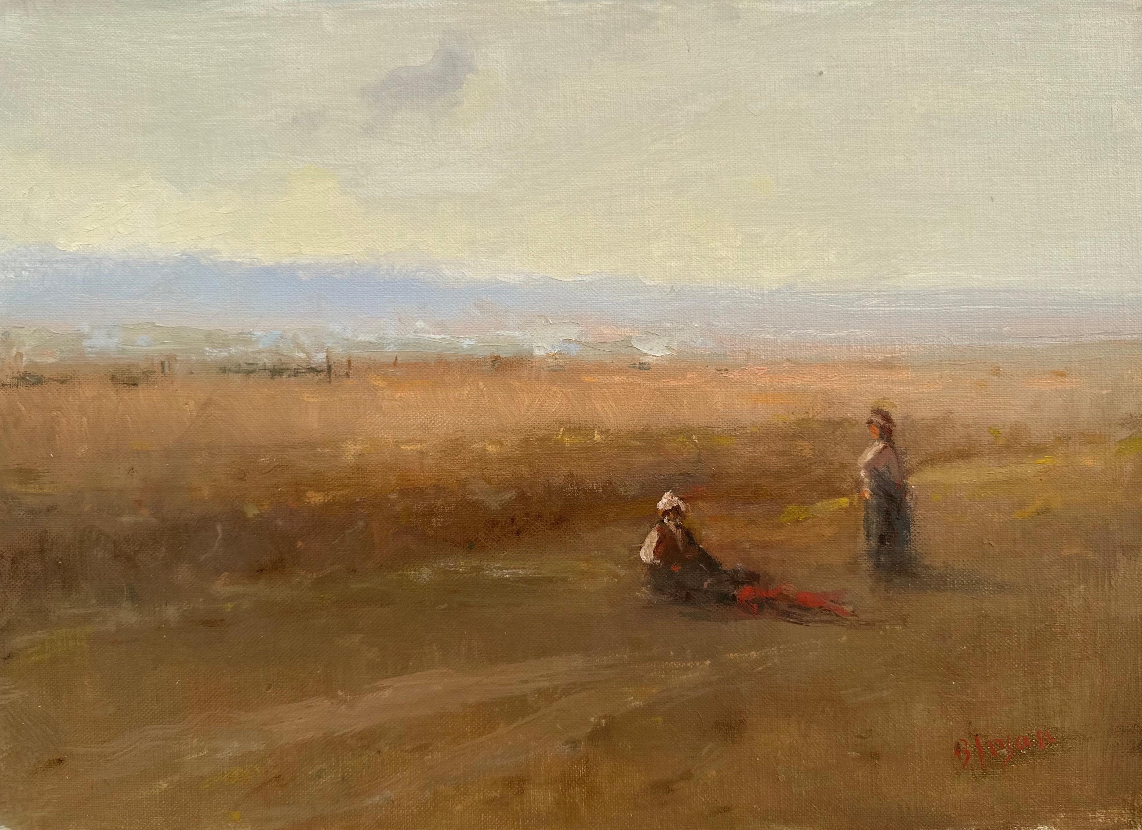 Landscape Painting de Karen Darbinyan - Tiempo de descanso, Paisaje, Pintura al óleo original, Único en su género