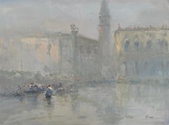 Venise, architecture, paysage urbain, peinture à l'huile originale, unique en son genre