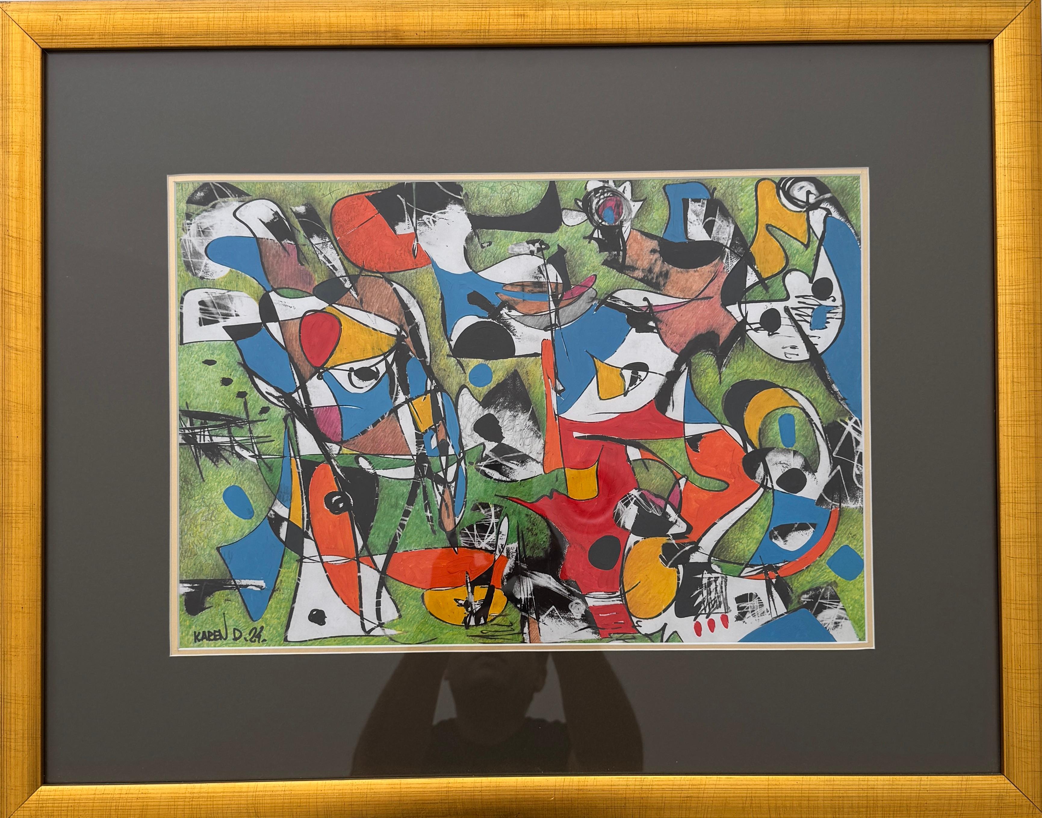 Kunstausstellung Abstrakte Zeitgenössische Kunst Avant- Garde Original Ölgemälde