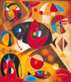 Big Black Fish Arte contemporanea Avant Garde Pittura originale pronta da appendere