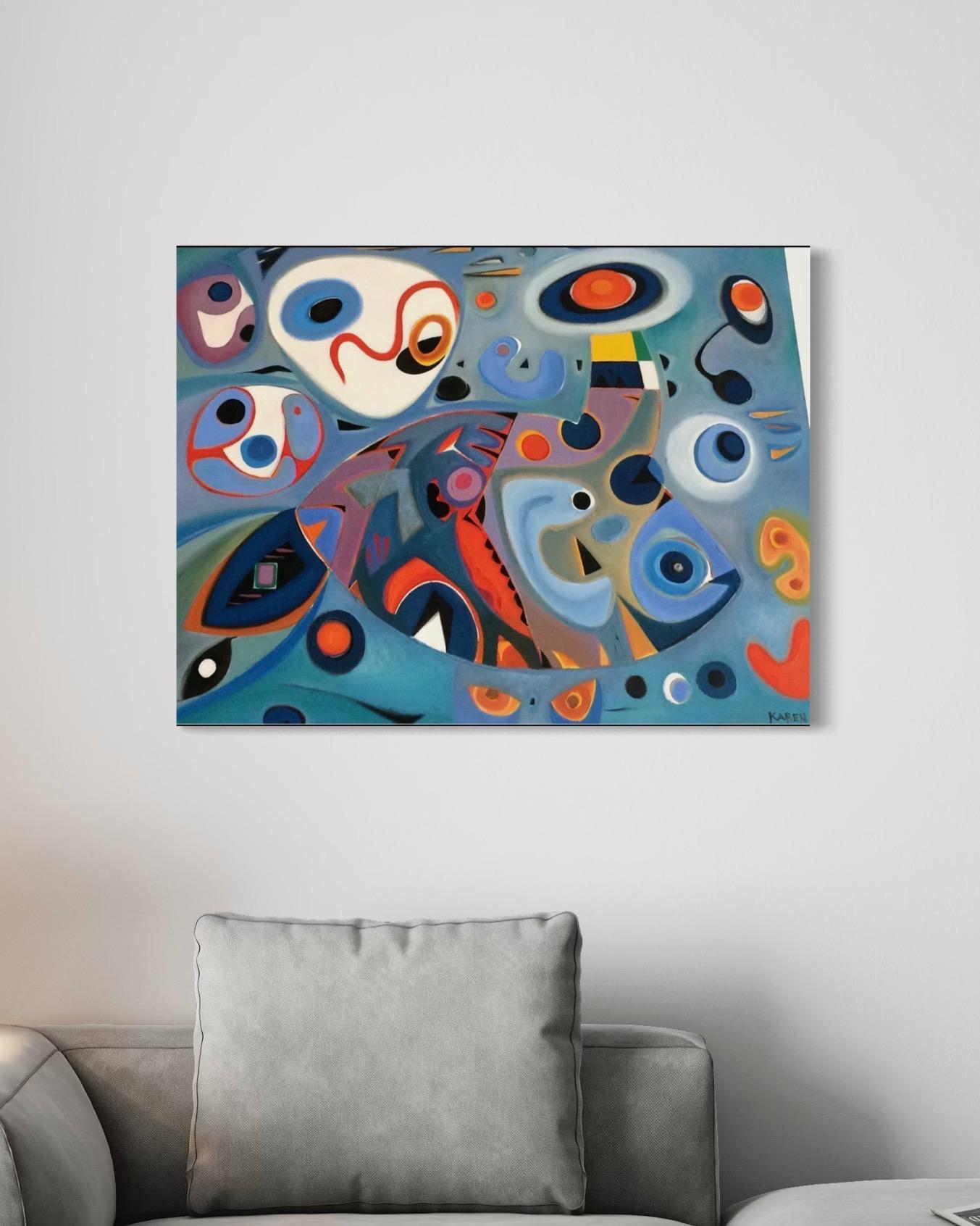 Ocean Abstract Contemporary Art Avant Garde Original Ölgemälde im Angebot 1